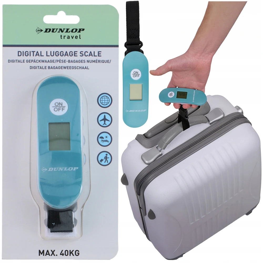 Dunlop Kompaktiškos KELIONĖS BAGAŽO SVARSTYKLĖS 40KG LCD AIRPORT Electronic Digital