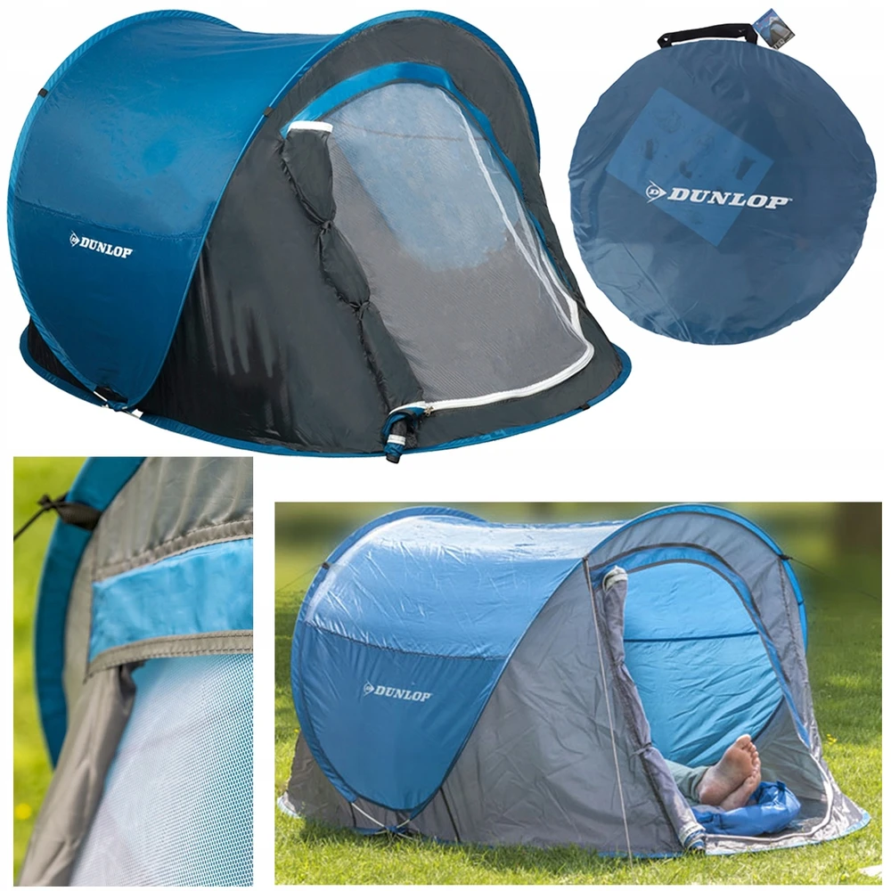 Dunlop Savaime sulankstoma palapinė su tinkleliu nuo uodų, 1 asmeniui, 220 x 120 x 90, Neperšlampama