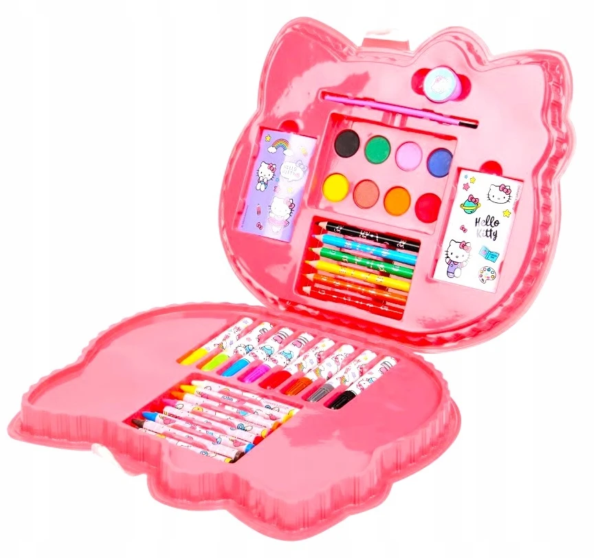 Durabo Kūrybinis rinkinys su dėklu Hello Kitty Art Case, 28x24x3.5 cm, 12 dalių