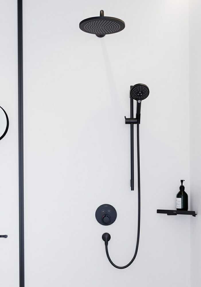 Dušo galvutė Select S Hansgrohe Ø120mm/3 režimai matinė/juoda