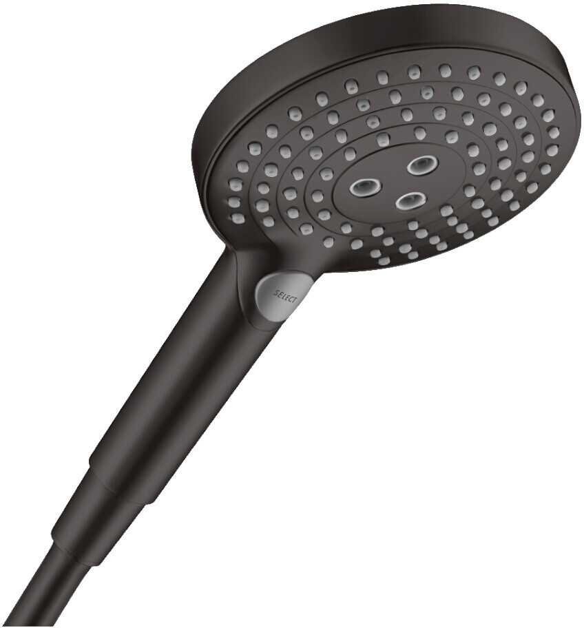 Dušo galvutė Select S Hansgrohe Ø120mm/3 režimai matinė/juoda