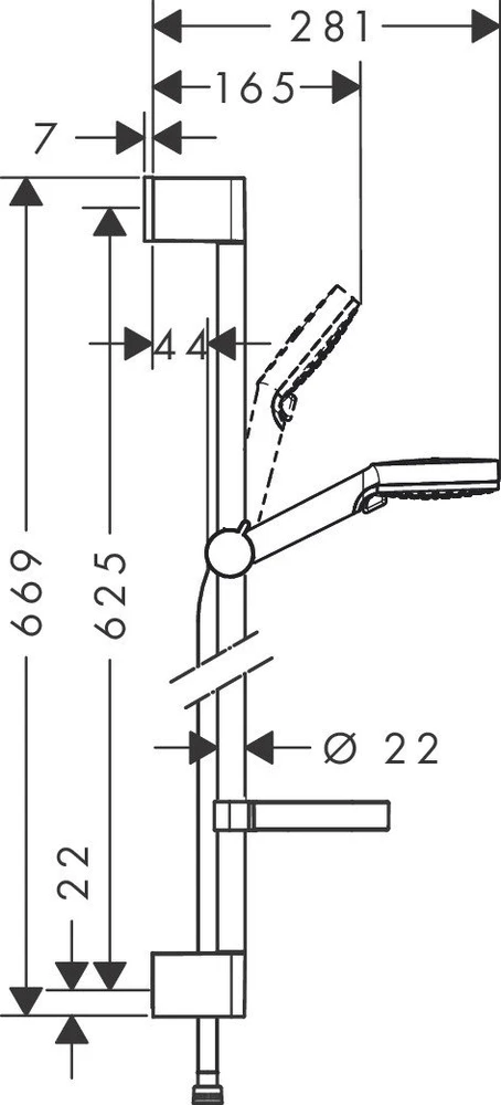 Hansgrohe Dušo komplektas Hansghrohe Crometta 26553400