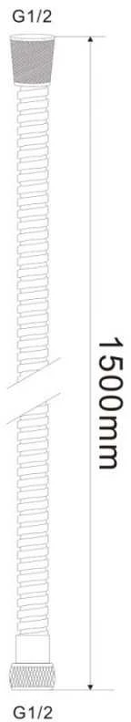 Dušo žarna AB 150cm Chromuota