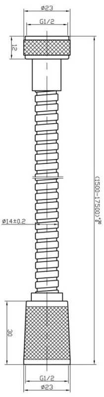 Dušo žarna AB Flex 150-175cm Chromuota