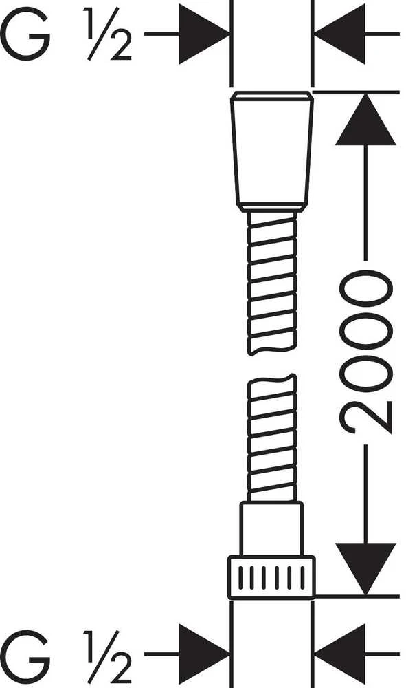 Hansgrohe Dušo žarna Metalflex, 200cm, chromo optika 