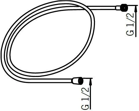Dušo žarna Oras Satinas 241014-60, 150 cm,