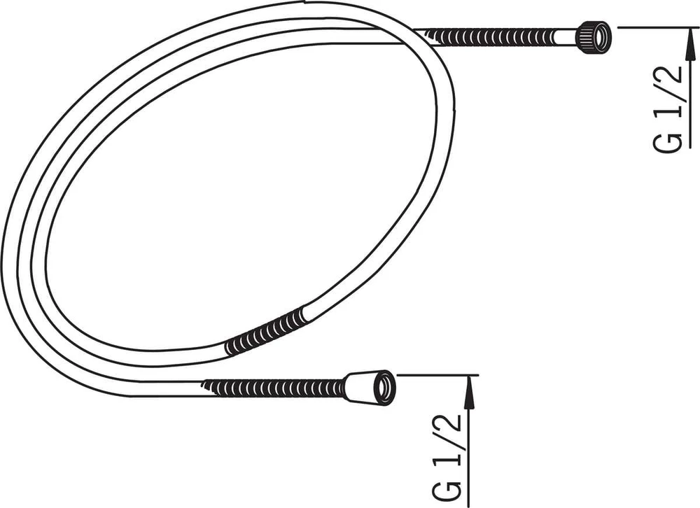 Dušo žarna Oras Satinas 241014-60, 150 cm,