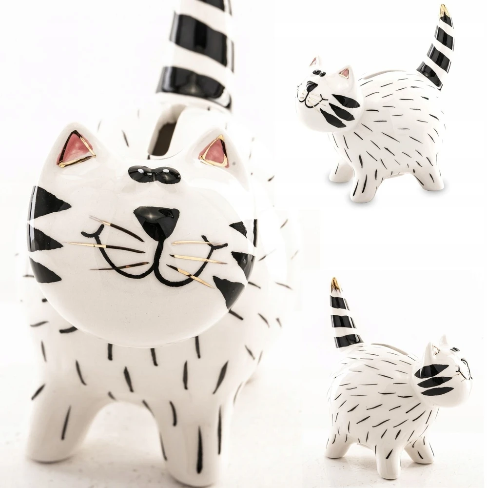 Duwen Atidaroma taupyklė, CAT KITTY figūrėlė, balta, DEKORATYVUS, ORIGINALUS