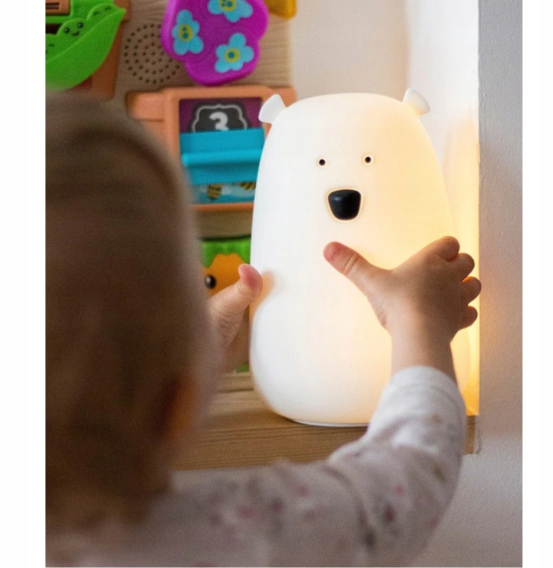 Duża silikonoiwa lampka nocna su głośnikiem i pultu Rabbit & Friends