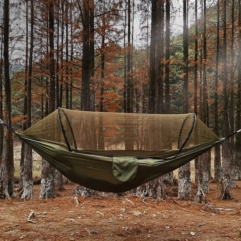 DVIEJI TURISTINIAI HAMAKAS SU UODŲ TINKLELIS SURVIVAL BIVACACK DURABLE STRONG