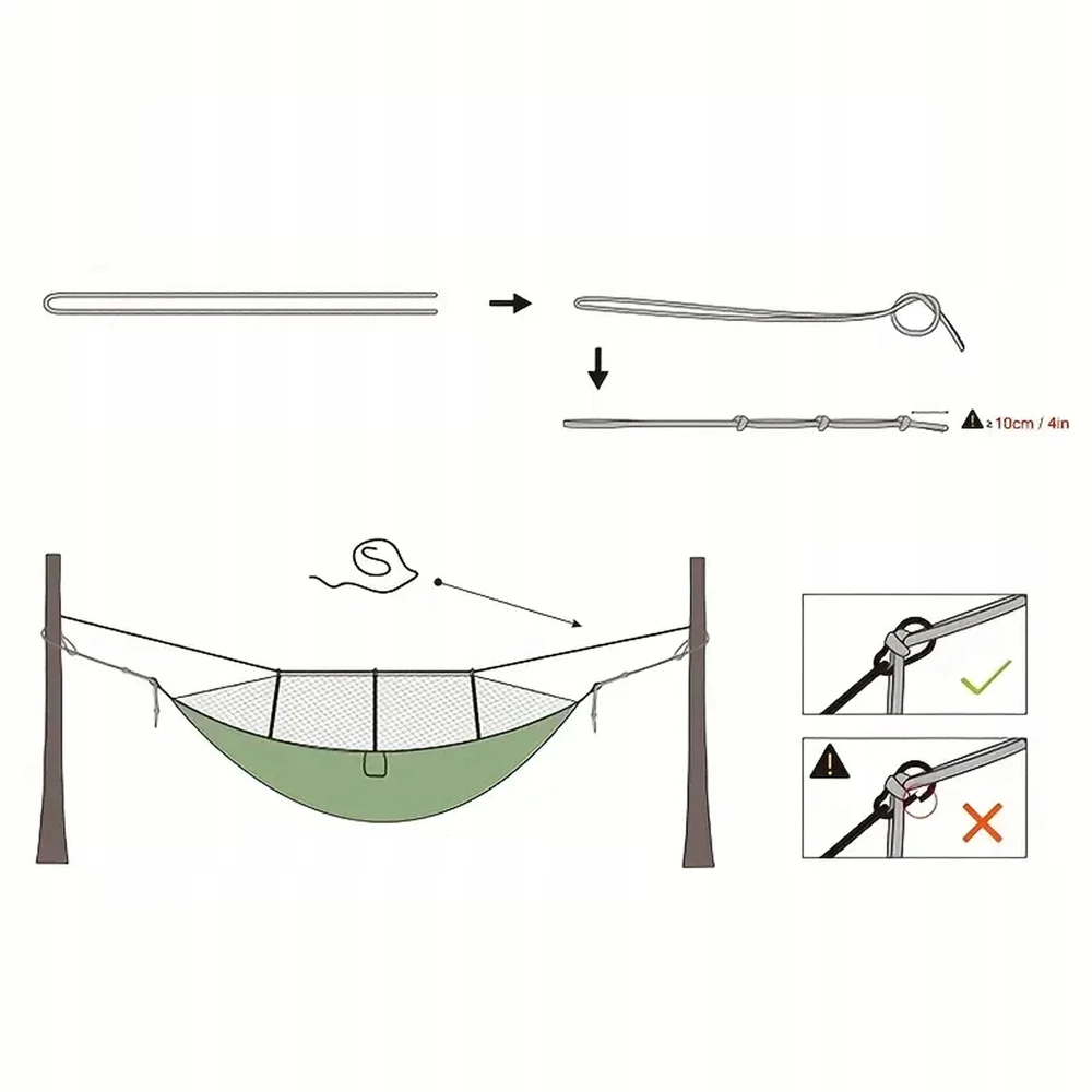 DVIEJI TURISTINIAI HAMAKAS SU UODŲ TINKLELIS SURVIVAL BIVACACK DURABLE STRONG