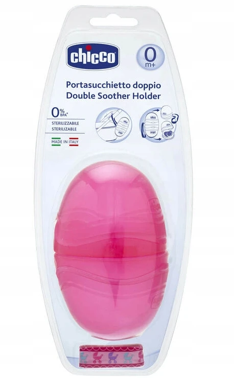 Dviguba čiulptuko dėžutė Chicco, rožinė