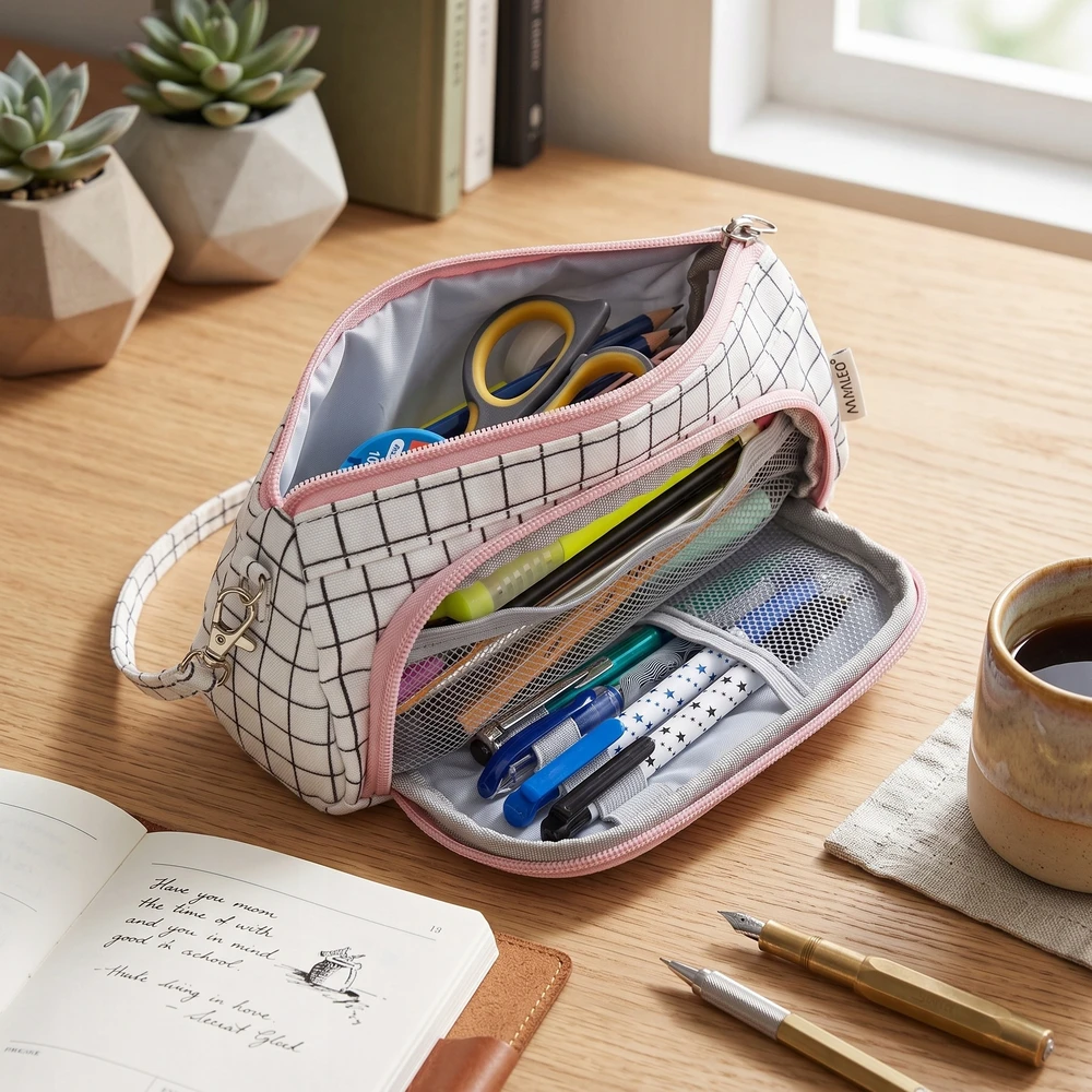 Double extendable pencil case Maaleo 24509