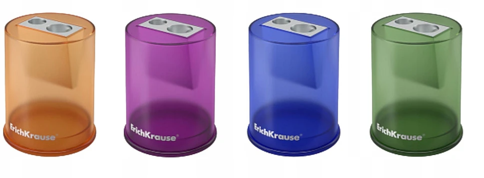 Dvigubas drožtukas Ferro Container Plus, ErichKrause, su konteineriu, 43x50,5x40mm
