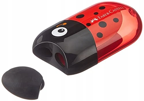 Dvigubas galąstuvas su trintuku Ladybird Faber Castel - Faber Castell