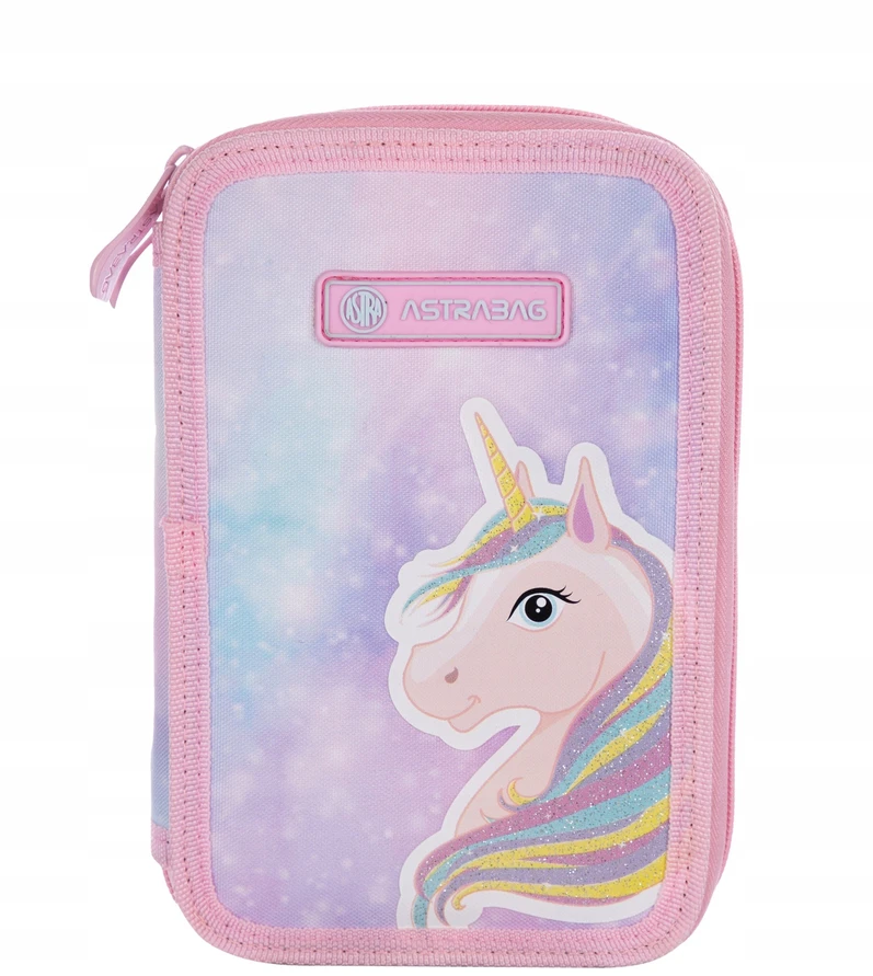 Dvigubas pieštukų dėklas Astrabag Vienaragis/Unicorn