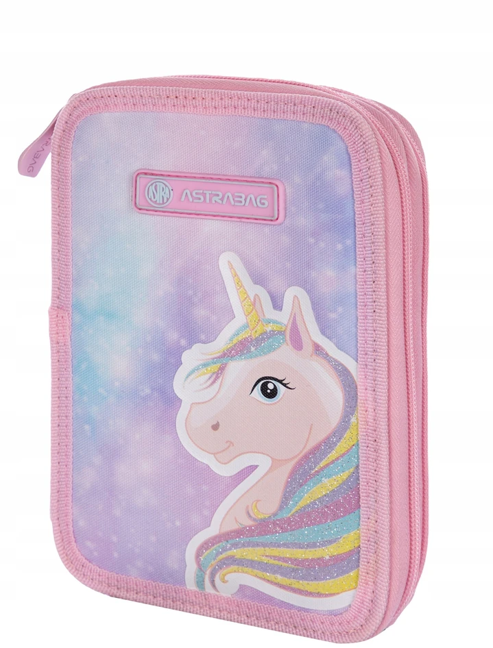 Dvigubas pieštukų dėklas Astrabag Vienaragis/Unicorn