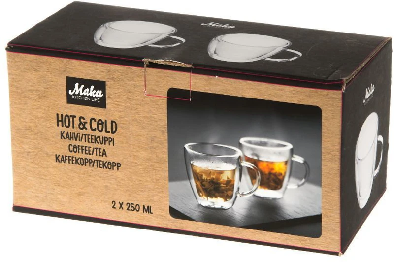 Dajar Dvigubo stiklo puodelis AMBITION MIA, 250 ml, 2 vnt