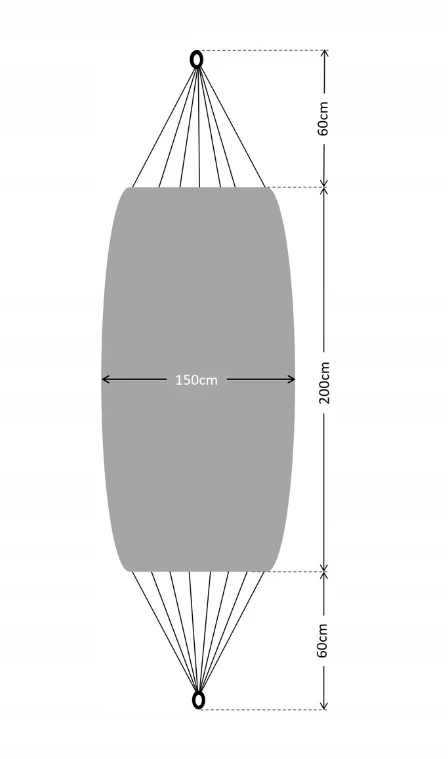 Dvigulis sodo hamakas 200x150 cm, iki 200 kg