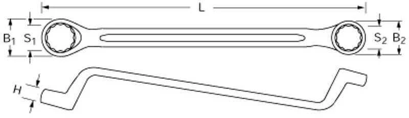 Dvikilpis veržliaraktis PROXXON SlimLine 10*13