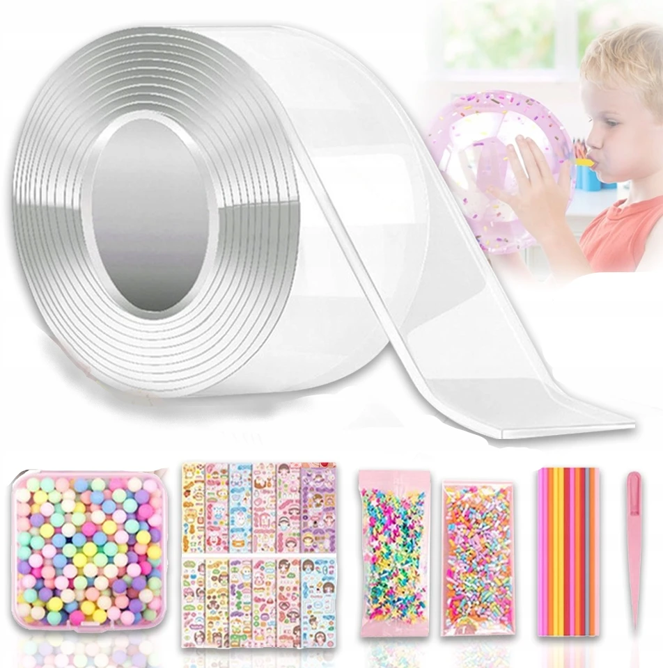 DVIPUŠĖ BURBULĖLIŲ JUOSTOS PŪSTI BURBULULIUS BUBBLE NANO SQUISH BUBBLES 3m