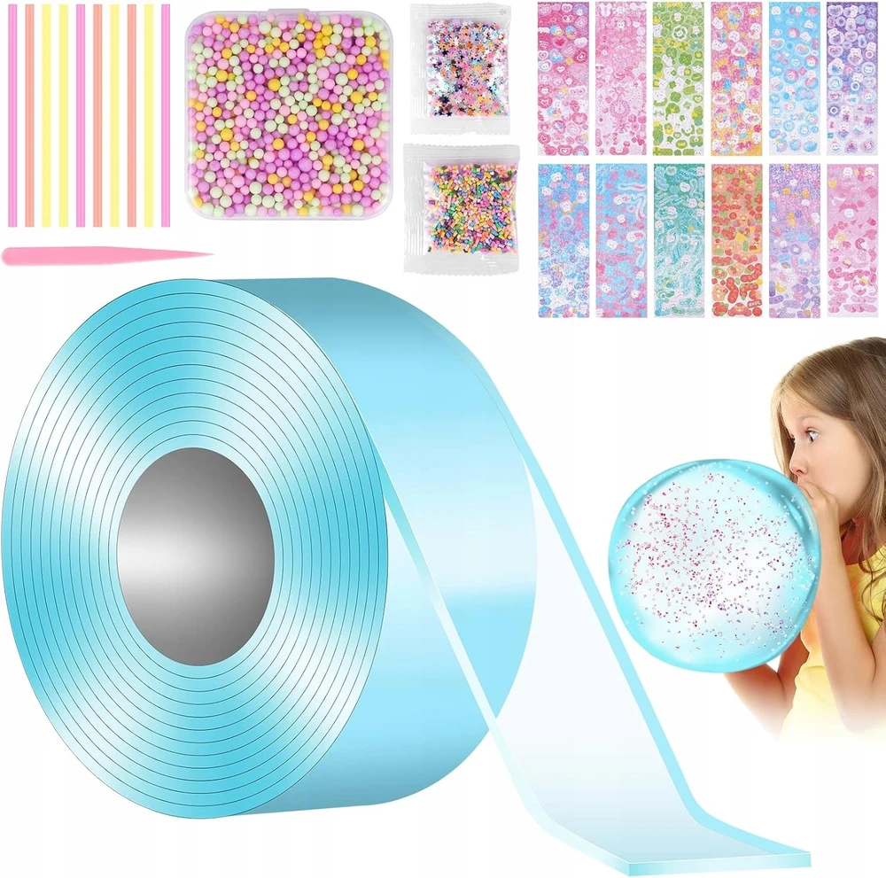 DVIPUŠĖ BURBULĖLIŲ JUOSTOS PŪSTI BURBULULIUS BUBBLE NANO SQUISH BUBBLES 3m