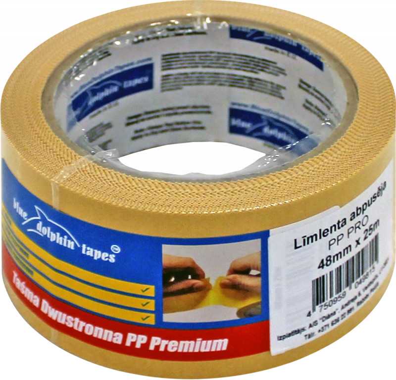 Besk Dvipusė lipni juosta PP 50mm x 5m Balta