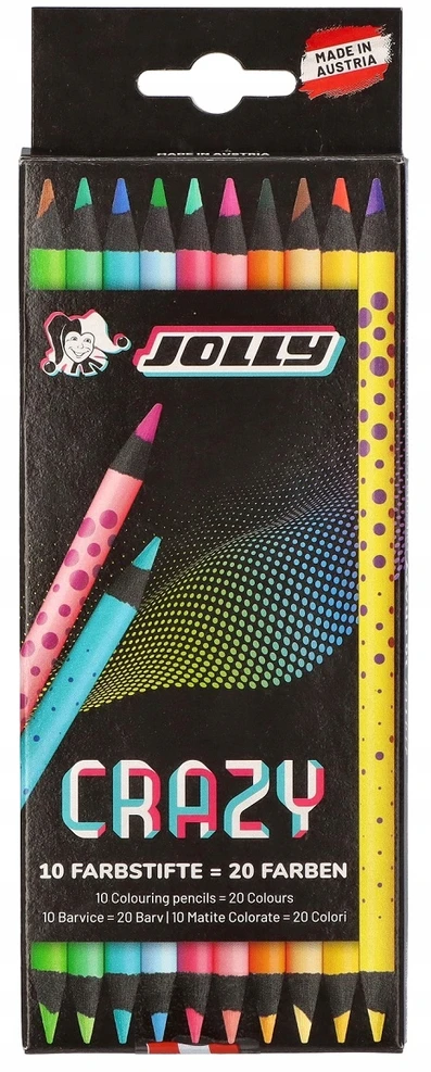 Dvipusės kreidelės Jolly, 20 spalvų, 10 vnt.