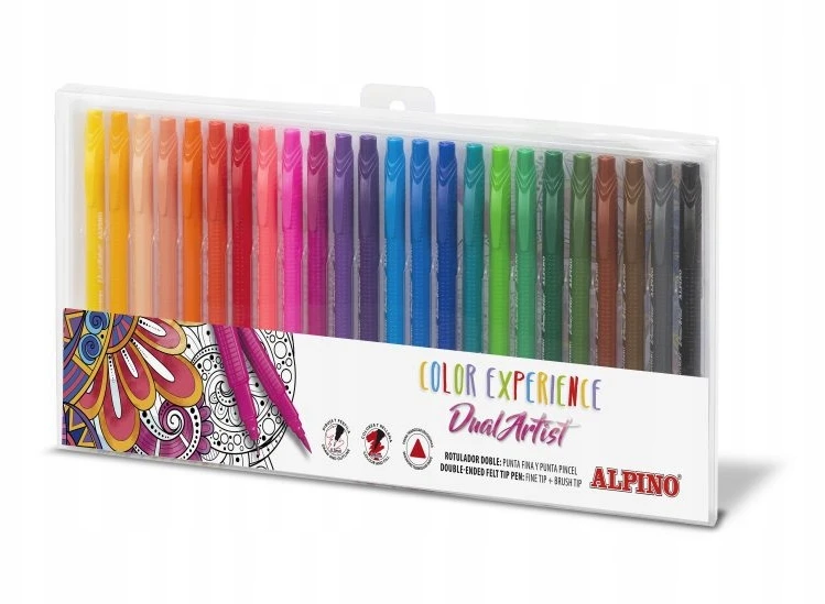 Flomasteriai ALPINO Color experience double 24sp
