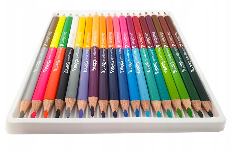 COLORINO CREATIVE Trikampiai spalvoti pieštukai 18 vnt/36 spalvų, 68512PTR