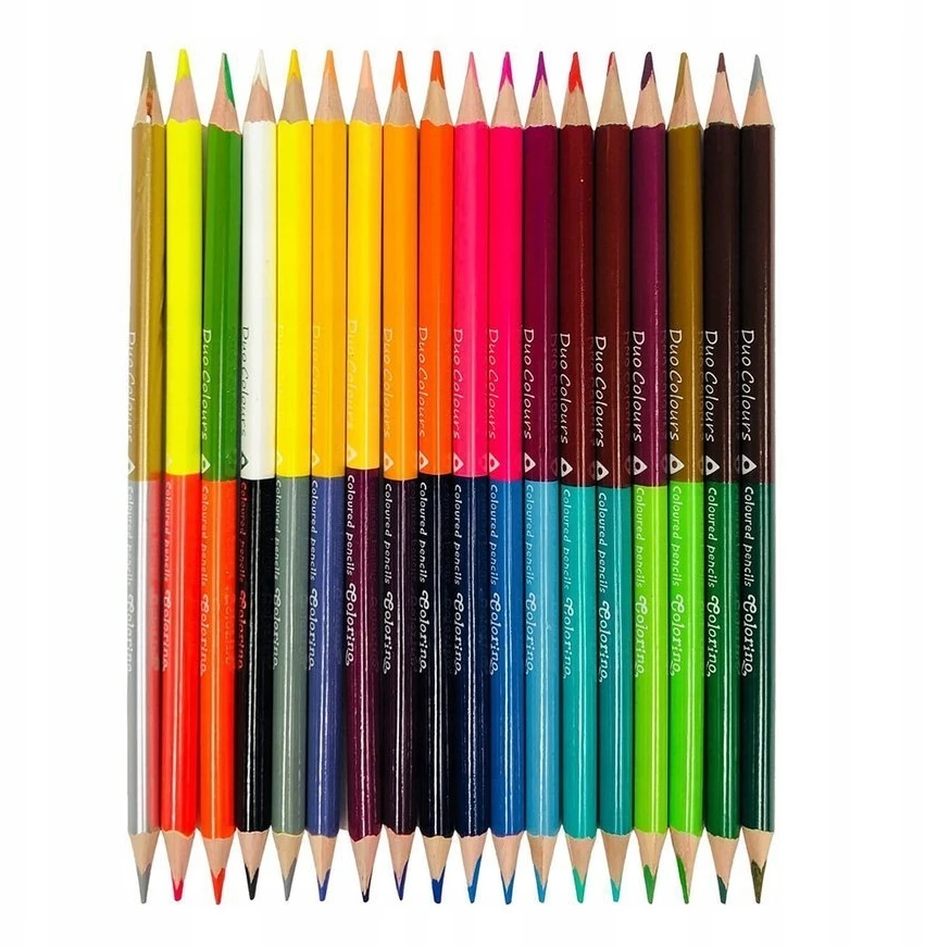 COLORINO CREATIVE Trikampiai spalvoti pieštukai 18 vnt/36 spalvų, 68512PTR