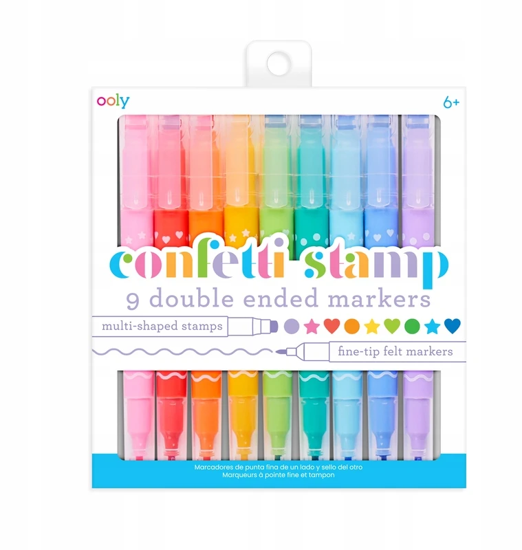 Dvipusiai žymekliai Confetti Stamp - ooly