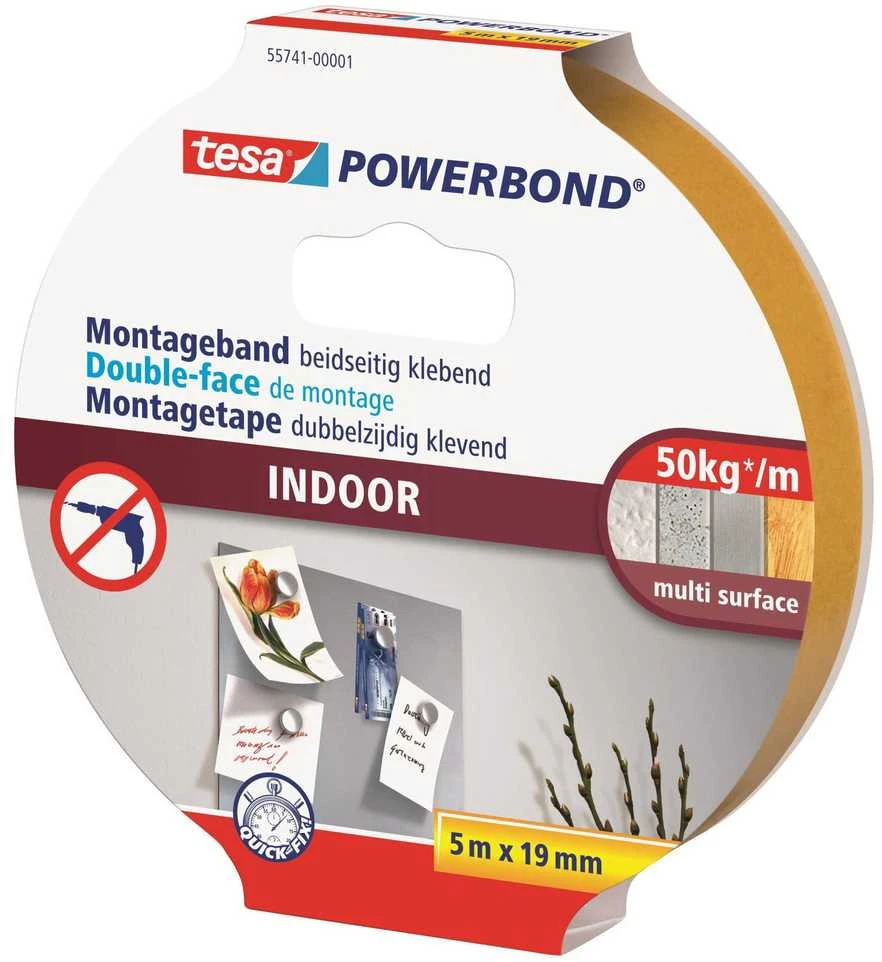 Tesa DVIPUSĖ LIPNIOJI JUOSTA VIDAUS DARBAMS (5 m X 19 mm)