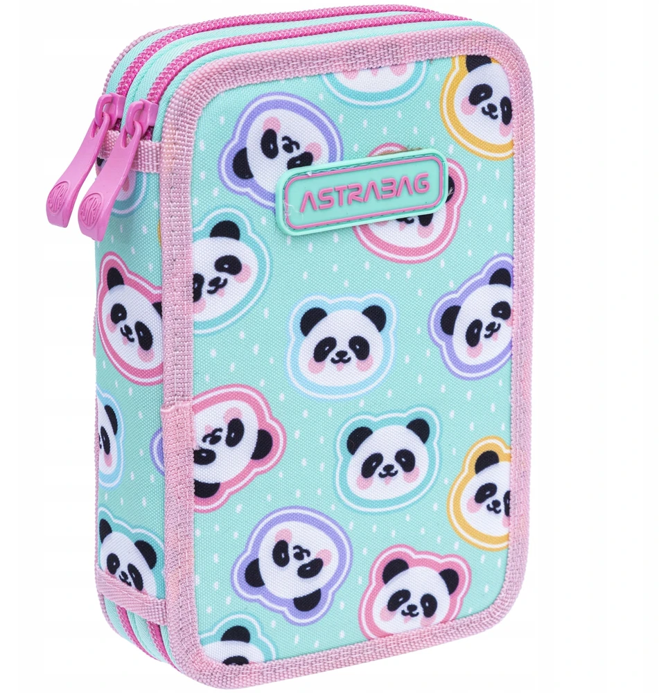 Dvipusis pieštukų dėklas "minty Pandas" Astrabag