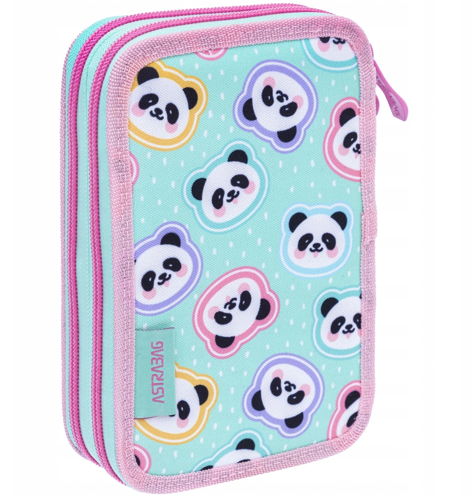 Dvipusis pieštukų dėklas "minty Pandas" Astrabag