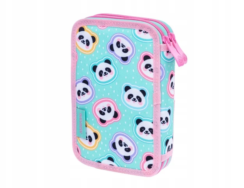 Dvipusis pieštukų dėklas "minty Pandas" Astrabag