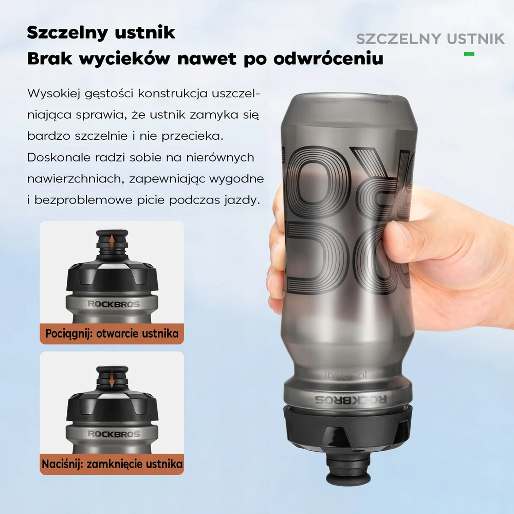 Dviračio buteliukas 350011006 Rockbros pilkas 600ml