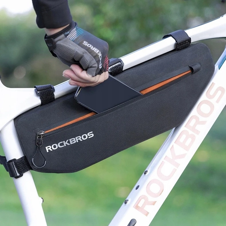 Rockbros AS-043 dviračio krepšys with Velcro 3l – juodos spalvos
