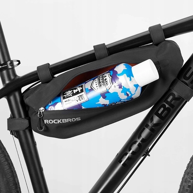 Rockbros AS-043 dviračio krepšys with Velcro 3l – juodos spalvos