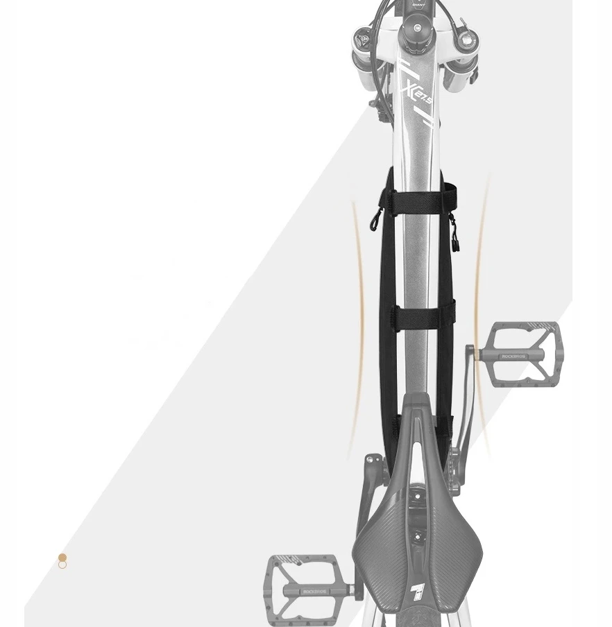 Rockbros AS-043 dviračio krepšys with Velcro 3l – juodos spalvos
