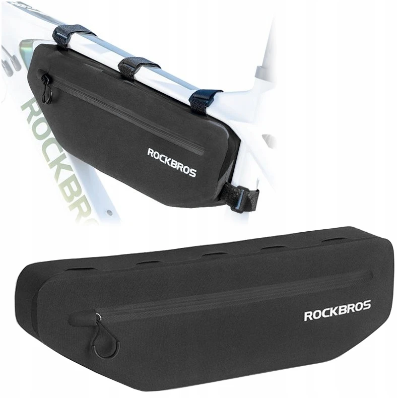Rockbros AS-043 dviračio krepšys with Velcro 3l – juodos spalvos
