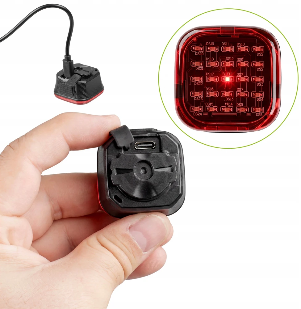 DVIRAČIO GALINIS LEMPAS LED USB GALINIS LEMPAS ĮKRAUJAMAS SMART IPX6 VAYOX