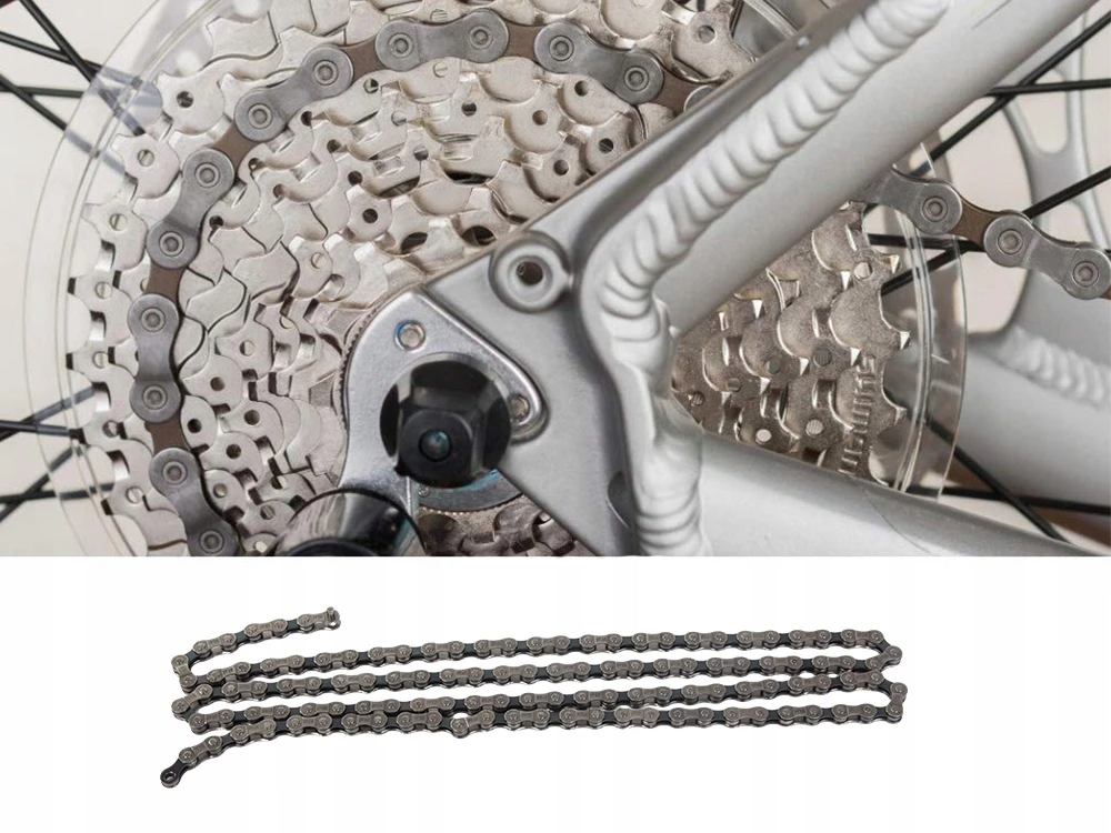 Dviračio grandinė 6/7/8 eilės 114 jungčių mtb dviračiui, patvari