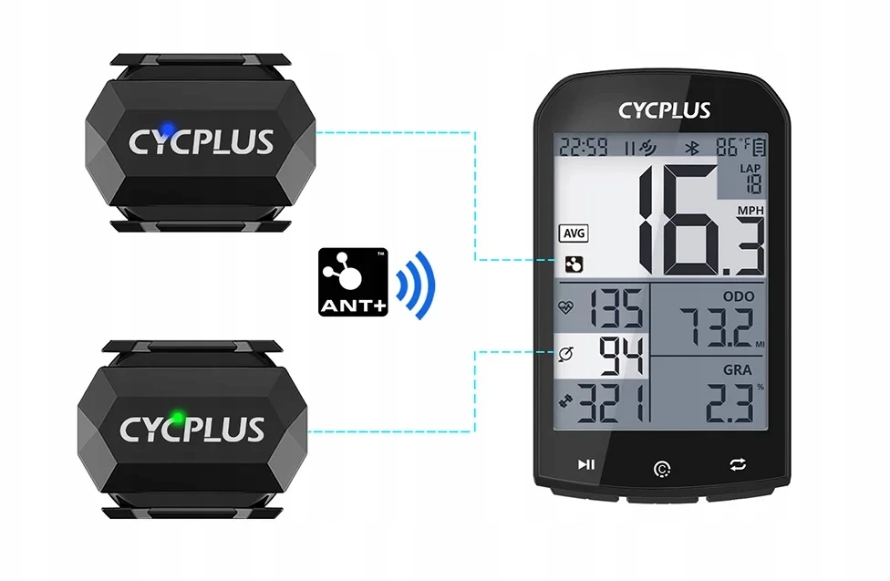 Cadence ir greičio jutiklis Cycplus C3