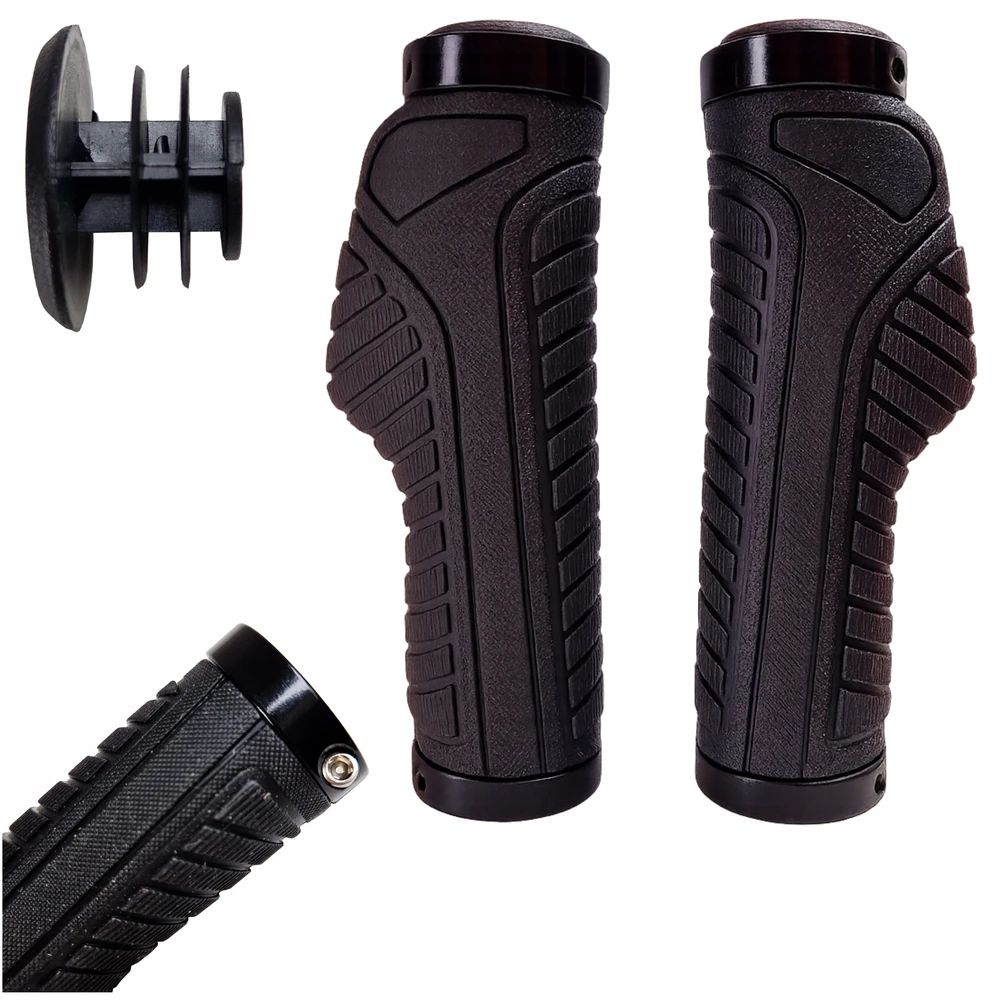 DVIRAČIO GRIP VELOXO RANKINĖS RANKENĖS, JUODOS, PATOGIOS, VARŽTOS 132 mm