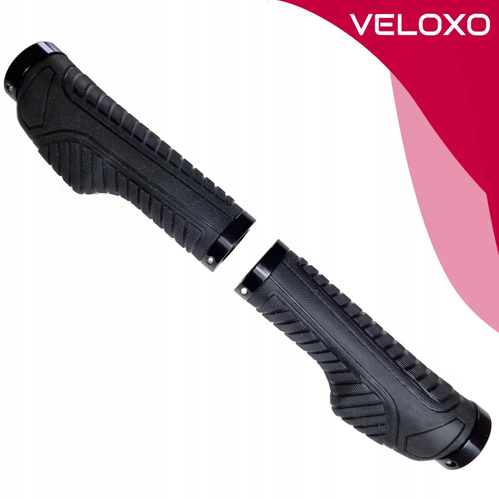 DVIRAČIO GRIP VELOXO RANKINĖS RANKENĖS, JUODOS, PATOGIOS, VARŽTOS 132 mm