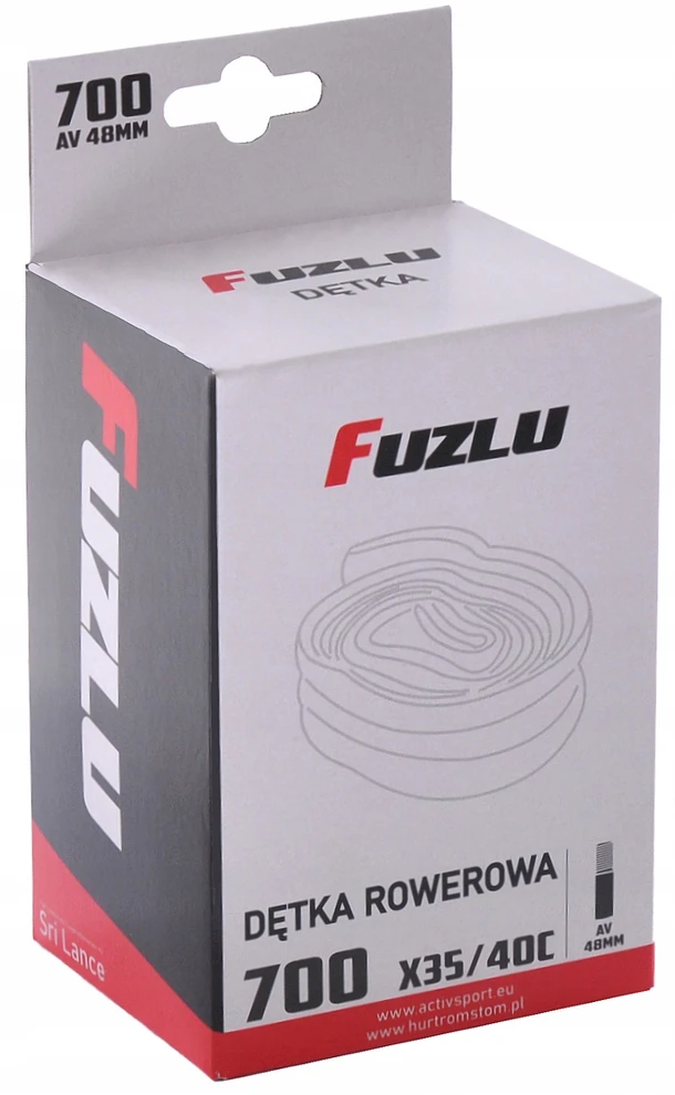 Dviračio kamera 700x35/40C Fuzlu AV 48mm