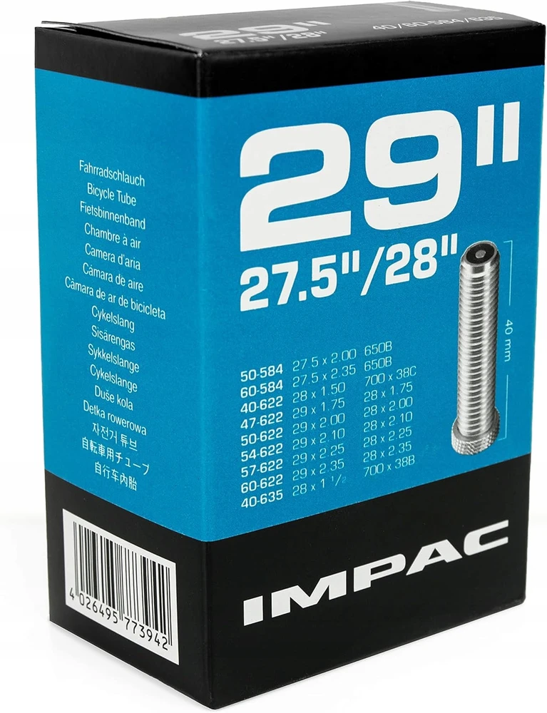 Dviračio Kamera Schwalbe Impac 27.5", 28" 29" x 1.5/2.35 AV40