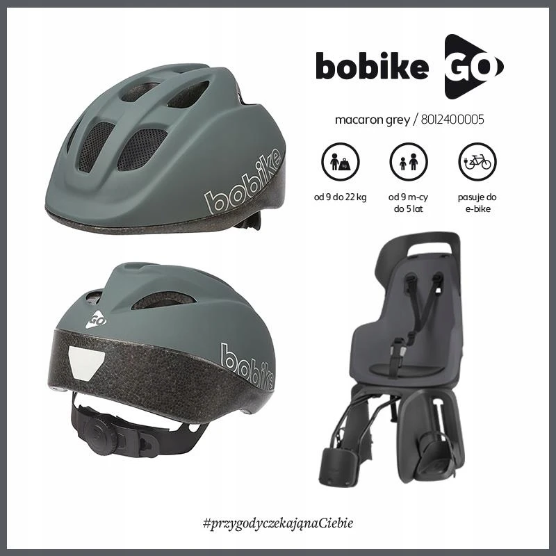 Dviračio kėdutė Bobike Go 1P, pilka