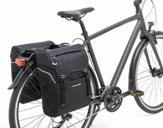 Dviračio kelioniniai krepšiai New Looxs Sports Double 32L (2vnt.), juodi
